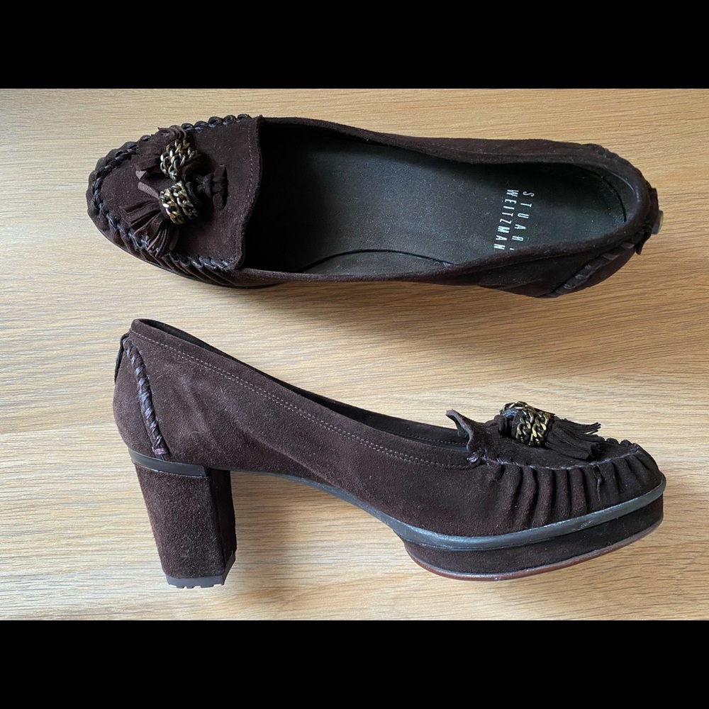 Stuart Weitzman tassel loafer heels - NEW